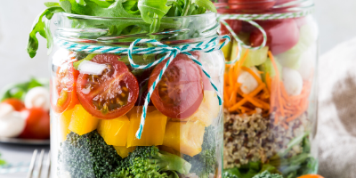 Salad in a Jar + TAHINI DRESSING