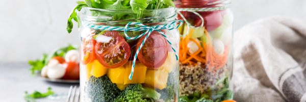 Salad in a Jar + TAHINI DRESSING