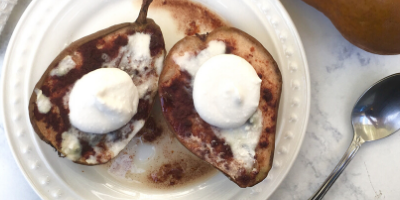 BAKED PEARS WITH COCONUT MILK