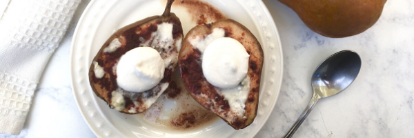 BAKED PEARS WITH COCONUT MILK