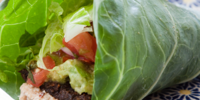 COLLARD WRAP + TAHINI DRESSING